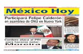 México Hoy Jueves 15 de Septiembre del 2011