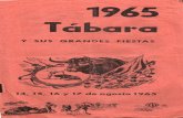 PROGRAMA DE FIESTAS TÁBARA 1965