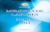 Memoria de Labores MARN 2011