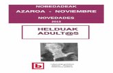 Novedades para adult@s / Heldu nobedadeak (Noviembre 2013)