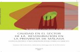 Diagnóstico de Calidad del Sector de Restauración de la Provincia de Málaga