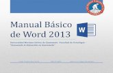 Manual básico de word 2013