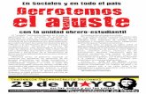 "Derrotemos el ajuste" - Boletin TUN 29 de MAYO, Sociales UBA