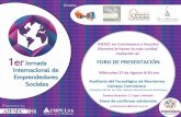Invitacion foro presentacion Jornada Internacional de Emprendedores Sociales