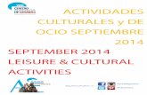 Actividades Culturales y de Ocio Septiembre 2014//Leisure & Cultural Activities September 2014
