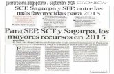 SCT, Sagarpa y SEP, entre las más favorecidas para 2015