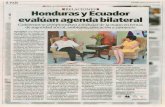 Honduras y Ecuador evalúan agenda bilateral