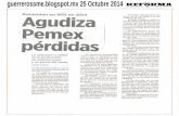 Agudiza Pemex pérdidas