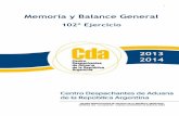 CDA  Memoria y Balance 2014