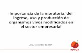 Importancia de la moratoria, del ingreso, uso y producción de OVM en el sector empresarial