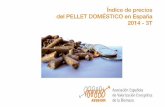 Índice de precios del pellet doméstico en España 3T-2014. Elabora AVEBIOM