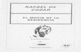 El motín de la residencia, novela de Rafael de Cózar