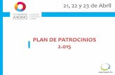 Plan de Patrocinios Congreso 2015 y Premio Nacional a la Industria