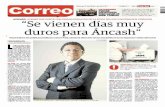 Carlos Alza: "Se vienen días muy duros para Áncash"