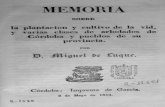 1843 Memoria sobre plantacion y cultivo de la vid y varias clases de arbolados de Cordoba