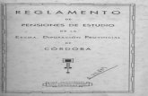 1931 Reglamento de pensiones de estudio, de la Diputación Provincial