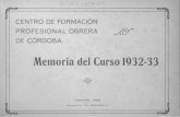1933 Memoria Centro de Formación Profesional: curso 1932-33