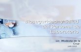 Bioseguridad  y Salud del Personal de Laboratorio
