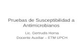 Pruebas de Susceptibilidad a Antimicrobianos
