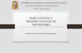 Marco General y Registro Nacional de Proveedores RNP