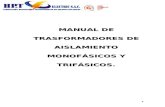 Manual de Transformadores de Aislamiento Monofásicos y Trifásicos.