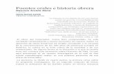 Fuentes Orales e Historia Obrera