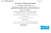 Electricidad 3 MEDICION DE TENSION Y RESISTENCIA ELECTRICA