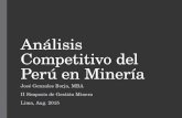 Análisis Competitivo Del Perú en Minería