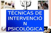 TECNICAS TERAPEUTICAS PSICOLOGICAS