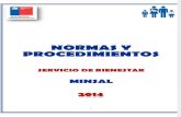 Normas y Procedimientos Servicio de Bienestar Minsal 2014
