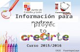 Información para padres Curso 2015/2016 proyecto CRIE Fuentepelayo.