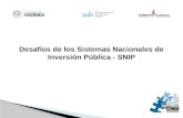 Desafíos de los Sistemas Nacionales de Inversión Pública - SNIP.
