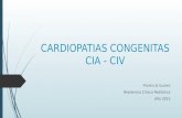 CARDIOPATIAS CONGENITAS CIA - CIV Florencia Suarez Residencia Clinica Pediátrica Año 2015.