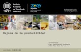 Mejora de la productividad Disertante: Ing. Guillermo Wyngaard INTI Mar del Plata.