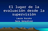 1 El lugar de la evaluación desde la supervisión Laura Escoto Sara Gonçálvez.