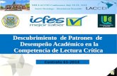1 Descubrimiento de Patrones de Desempeño Académico en la Competencia de Lectura Crítica Contrato 61-2014.