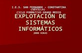 EXPLOTACIÓN DE SISTEMAS INFORMÁTICOS 2000 HORAS I.E.S. SAN FERNANDO – CONSTANTINA (SEVILLA) CICLO FORMATIVO GRADO MEDIO.