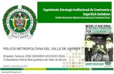 Seguimiento Estrategia Institucional de Convivencia y Seguridad ciudadana : Modelo Nacional de Vigilancia Comunitaria por Cuadrantes Mnvcc. POLICÍA METROPOLITANA.