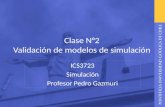 Clase N°2 Validación de modelos de simulación ICS3723 Simulación Profesor Pedro Gazmuri.
