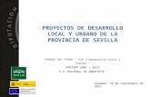 PROYECTOS DE DESARROLLO LOCAL Y URBANO DE LA PROVINCIA DE SEVILLA AYUDAS DEL FEDER – Eje 5 Desarrollo Local y Urbano – PERÍODO 2007 – 2013 P.O. REGIONAL.