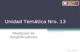 Unidad Temática Nro. 13 Medición de Amplificadores UTN FRBA Medidas Electrónicas II Rev 7 - 30/10/2012.