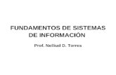 FUNDAMENTOS DE SISTEMAS DE INFORMACIÓN Prof. Nelliud D. Torres.
