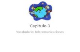 Capitulo 3 Vocabulario: telecomunicaciones. Para guardar la información también se usa un CD-ROM.