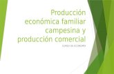 Producción económica familiar campesina y producción comercial CURSO DE ECONOMÍA.