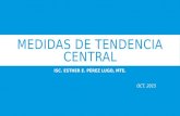 MEDIDAS DE TENDENCIA CENTRAL ISC. ESTHER E. PÉREZ LUGO, MTE. OCT, 2015.