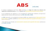 El sistema antibloqueo de frenos ABS constituye el origen de todos los sistemas de regulación antideslizamiento y es un sistema con intervención exclusiva.