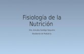 Fisiología de la Nutrición Dra. Aniuska Sandigo Sequeira Residente de Pediatria.