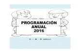 Programación Anual Inicial 3, 4, 5 Años 2016