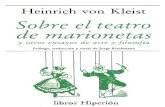 (111) (Libros Hiperión) Heinrich Von Kleist (Prólogo, Traducción y Notas de Jorge Riechmann)-_Sobre El Teatro de Marionetas_ y Otros Ensayos de Arte y Filosofía-Ediciones Hiperión