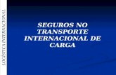 LOGÍSTICA INTERNACIONAL SEGUROS NO TRANSPORTE INTERNACIONAL DE CARGA.